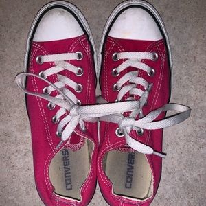 Pink Low Top Converse Sneakers